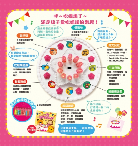小寶貝吹蠟燭聲光蛋糕